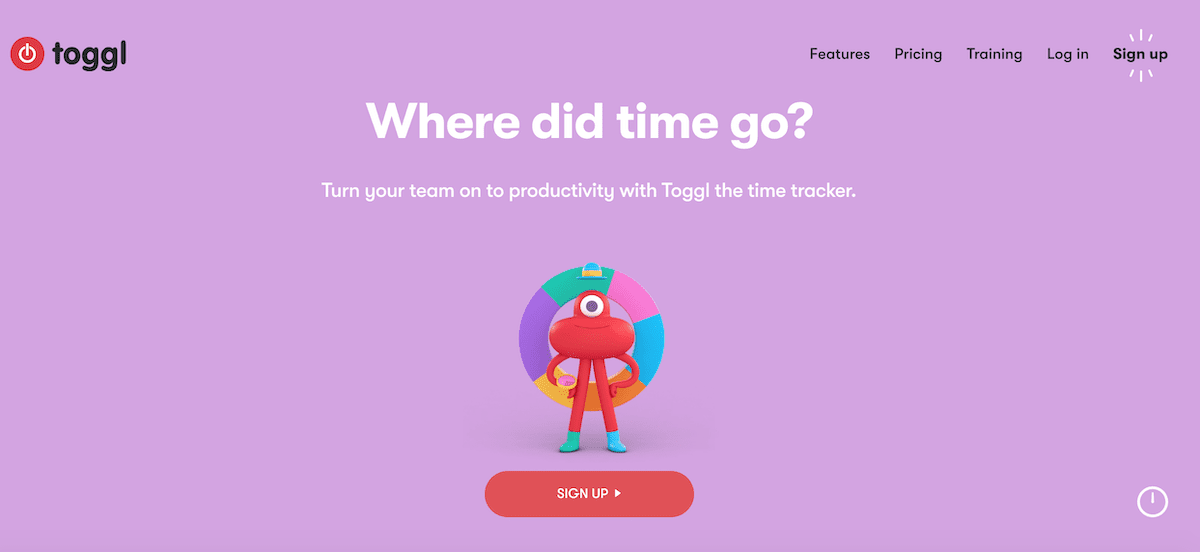 Toggl time card app