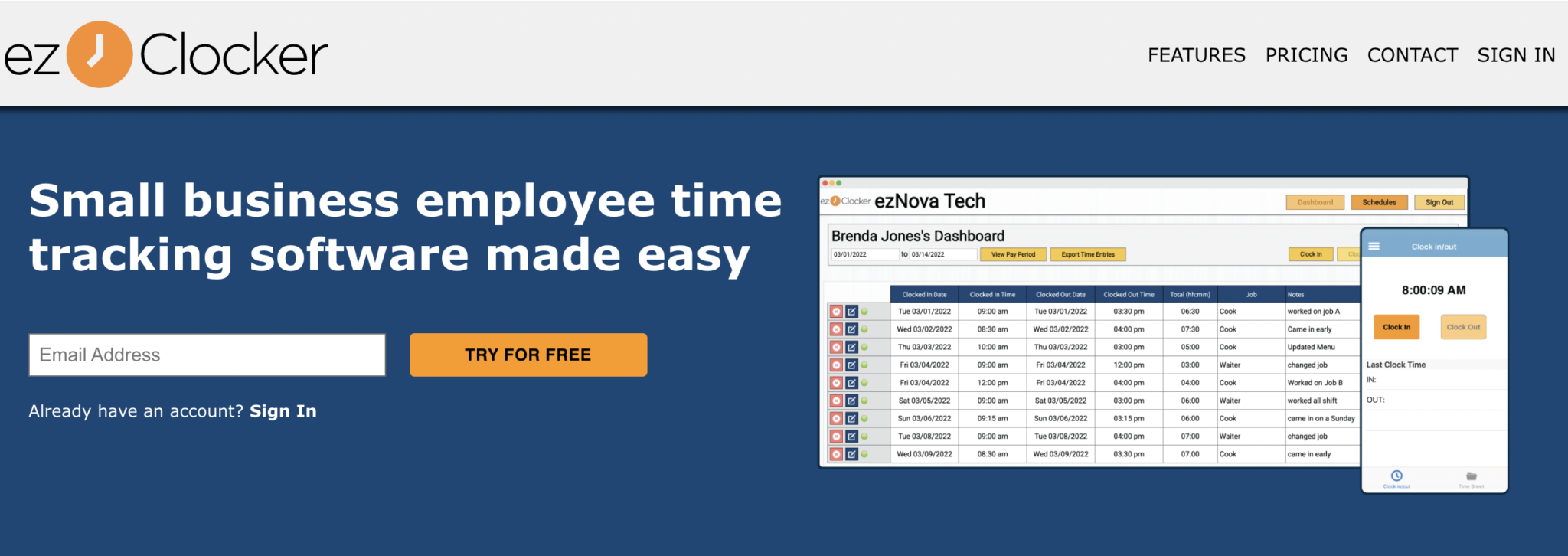 10 Best Time Clock Apps for Small Business in 2024 ezClocker